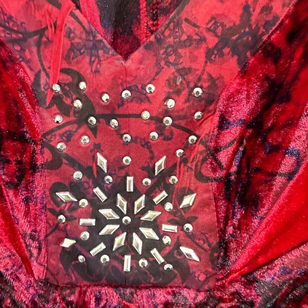 Velour Babydoll Top Sz 1X Dark Fairy Whimsigoth Grunge Vamp Witchy Dark Romantic - Picture 7 of 10